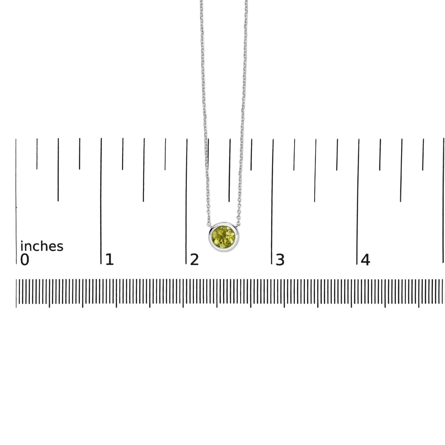 .925 Sterling Silver 7MM Bezel Set Created Purple Amethyst Pendant Necklace - 18" Inches