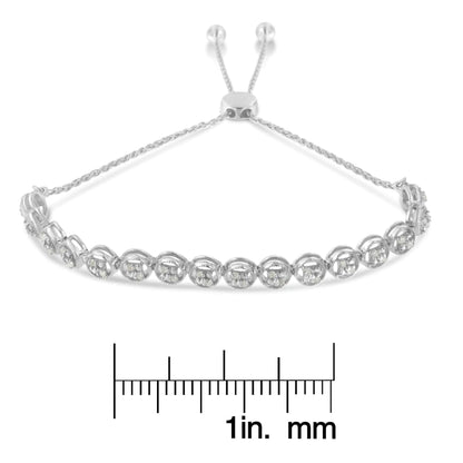 Sterling Silver Diamond Bolo Bracelet (0.25 cttw, I-J Color, I3 Clarity)