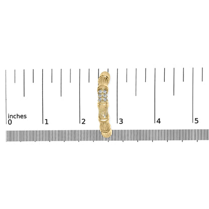 14K Yellow Gold Plated .925 Sterling Silver 1/6 Cttw Hammered J Hoop Earrings (H-I Color, I1-I2 Clarity)