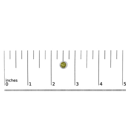 .925 Sterling Silver 6MM Bezel Set Created Gemstone Solitaire Stud Earrings