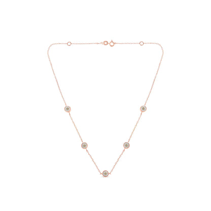 Sterling Silver Diamond Station Necklace (1/2 cttw, K-L Color, I2-I3 Clarity)