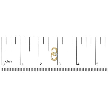 14K Yellow Gold Plated .925 Sterling Silver Open Link 1/5 Cttw Diamond Drop Earrings (H-I Color, I1-I2 Clarity)