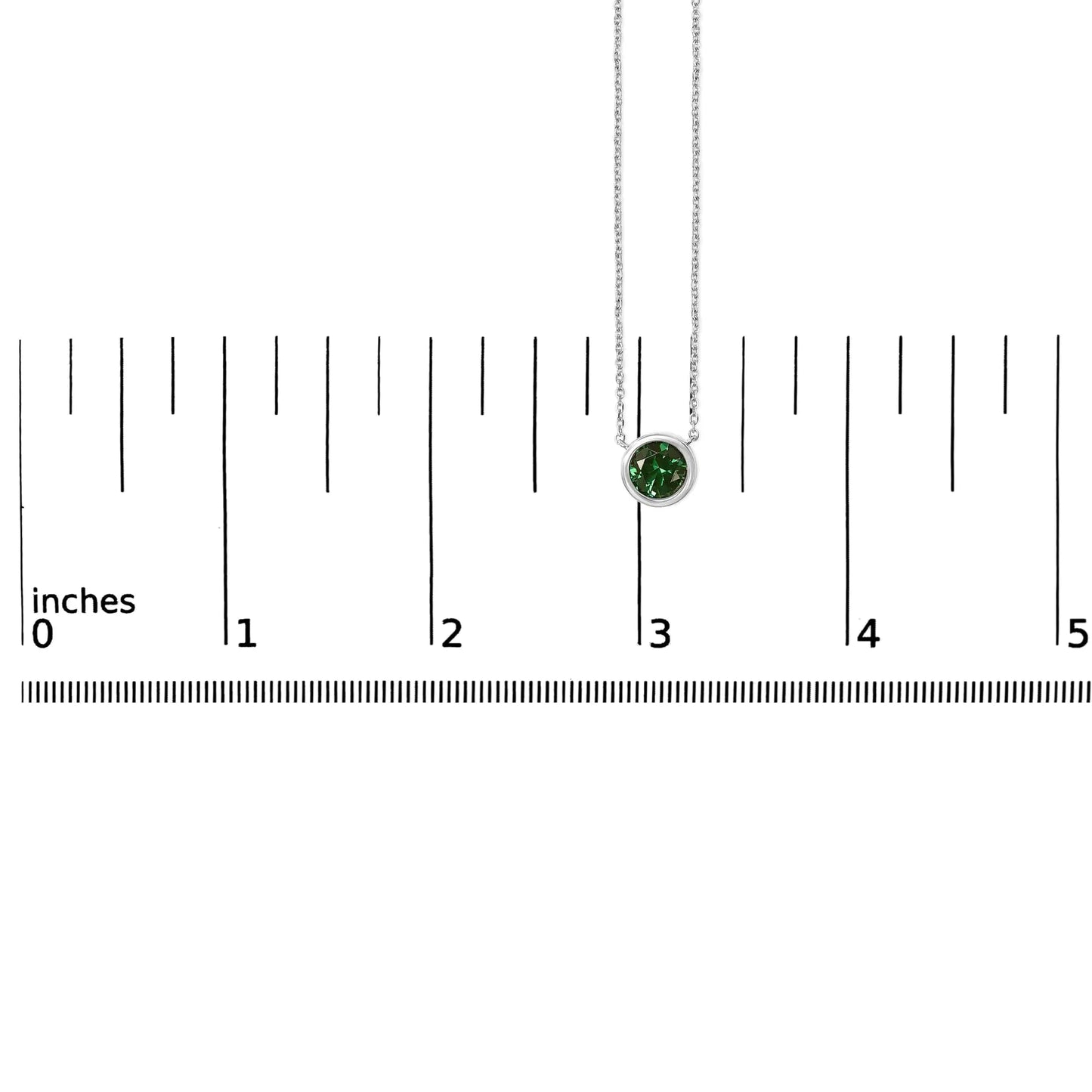 .925 Sterling Silver 7MM Bezel Set Created Purple Amethyst Pendant Necklace - 18" Inches