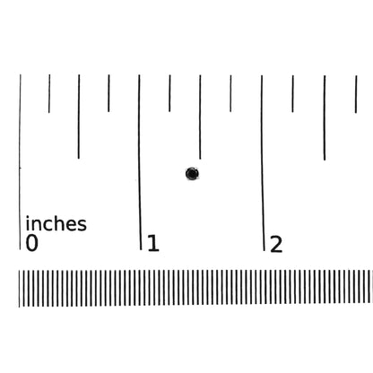 .925 Sterling Silver Black Diamond Solitaire Stud Earrings (Black Color, I2-I3 Clarity)