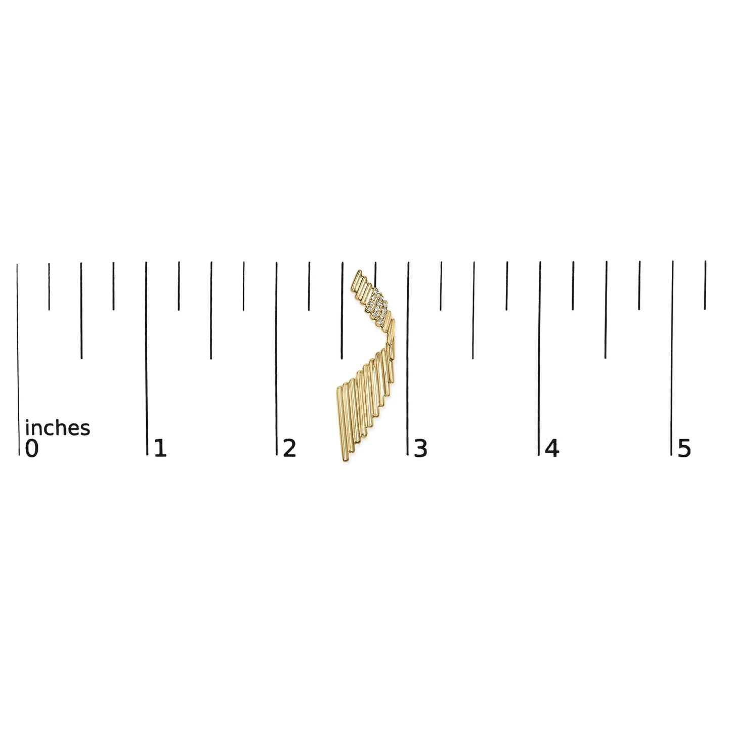 14K Yellow Gold Plated .925 Sterling Silver Sculpted Diamond Accent Drop Earrings (H-I Color, I1-I2 Clarity)