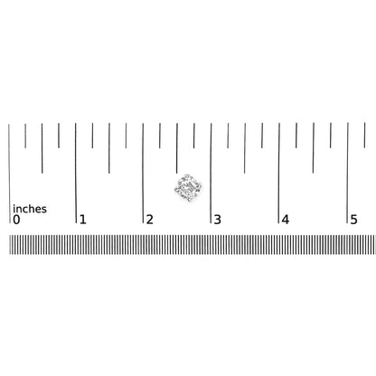 .925 Sterling Silver Silver Round Lab Grown Diamond Classic 4-Prong Solitaire Stud Earrings (F-G Color, VS1-VS2 Clarity)