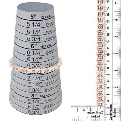 .925 Sterling Silver 2.0 Cttw Diamond Fan-Shaped Fancy Chevron Link Tennis Bracelet (I-J Color, I3 Clarity) - 7"