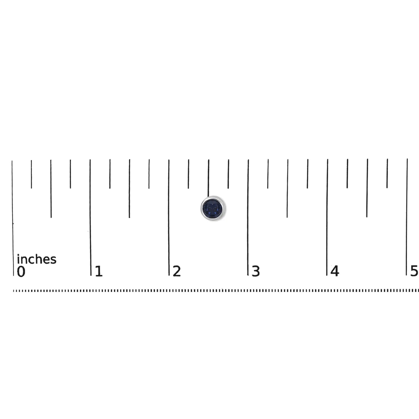 .925 Sterling Silver 6MM Bezel Set Created Gemstone Solitaire Stud Earrings