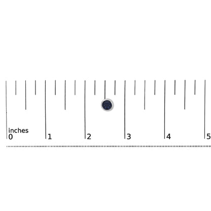 .925 Sterling Silver 6MM Bezel Set Created Gemstone Solitaire Stud Earrings