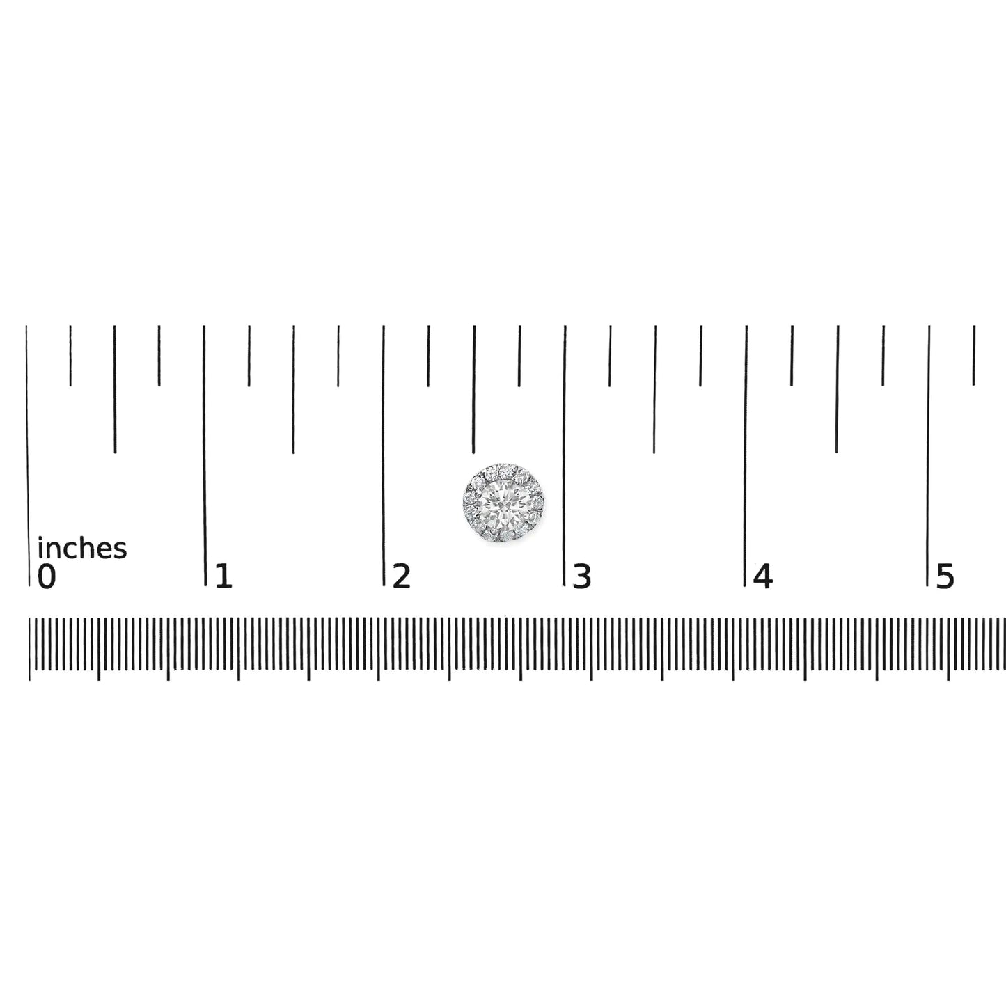 14K White Gold 3/4 Cttw Lab-Grown Diamond Floating Halo Stud Earring (F-G Color, VS1-VS2 Clarity)