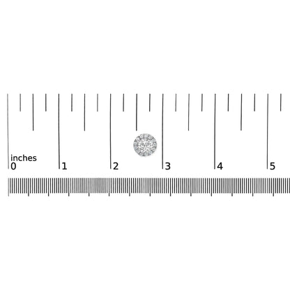 14K White Gold 3/4 Cttw Lab-Grown Diamond Floating Halo Stud Earring (F-G Color, VS1-VS2 Clarity)