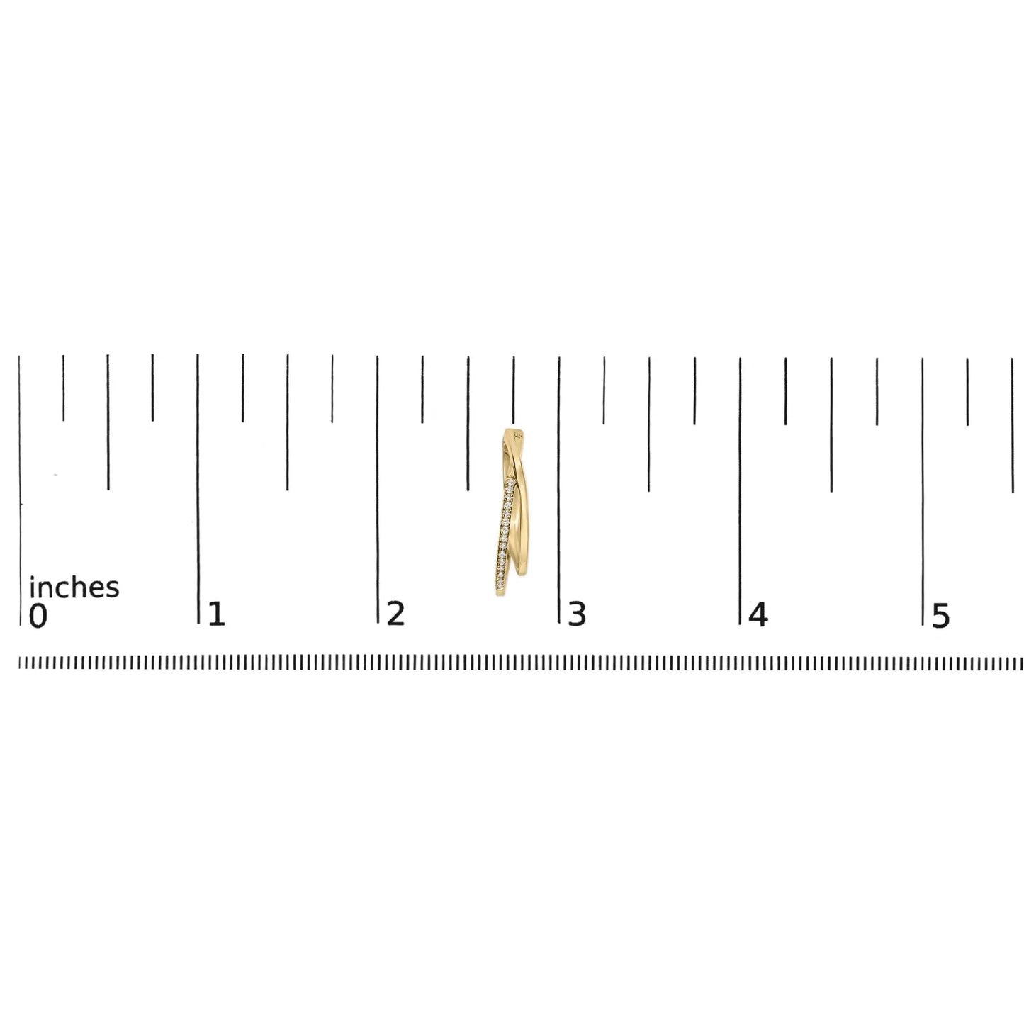 14K Yellow Gold Plated .925 Sterling Silver 1/10 Cttw Diamond Wrapped Hoop Earrings (H-I Color, I1-I2 Clarity)