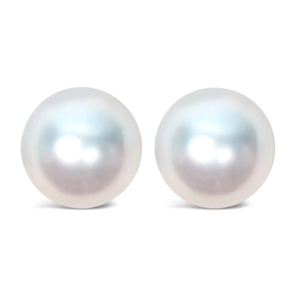 14K Gold Cultured Freshwater Pearl Solitaire Stud Earrings