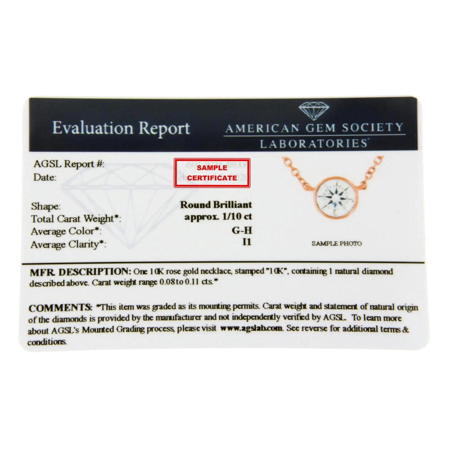 10K Gold 1/10 Carat Round Brilliant-Cut Diamond Modern Bezel-Set Solitaire 16"-18" Pendant Necklace