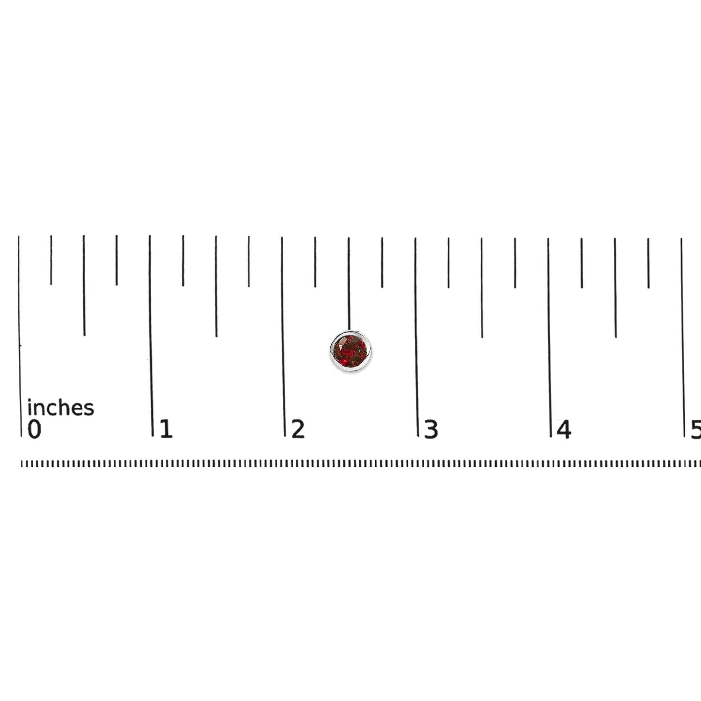 .925 Sterling Silver 6MM Bezel Set Created Gemstone Solitaire Stud Earrings