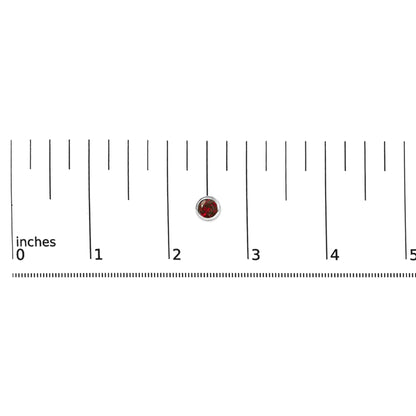 .925 Sterling Silver 6MM Bezel Set Created Gemstone Solitaire Stud Earrings