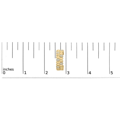 14K Yellow Gold Plated .925 Sterling Silver 3/8 Cttw Diamond Pave Pear Link J Hoop Earrings (H-I Color, I1-I2 Clarity)