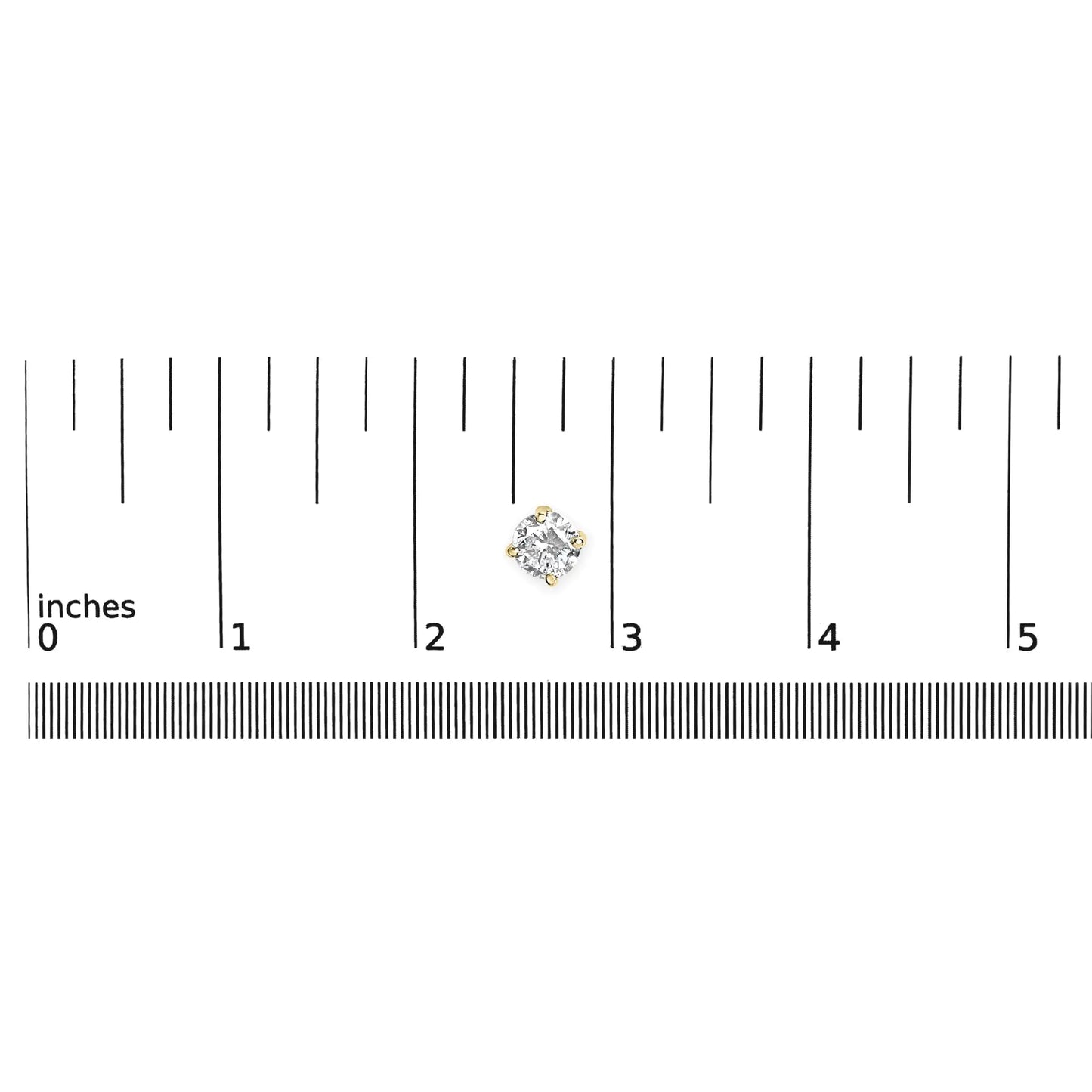 14K Gold 1/2 Cttw Round Lab Grown Diamond Solitaire Stud Earrings
