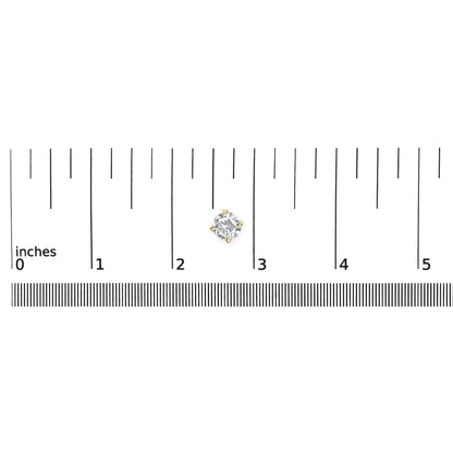 14K Gold 1/2 Cttw Round Lab Grown Diamond Solitaire Stud Earrings