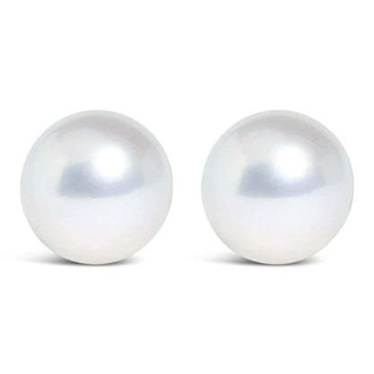 14K Gold Cultured Freshwater Pearl Solitaire Stud Earrings