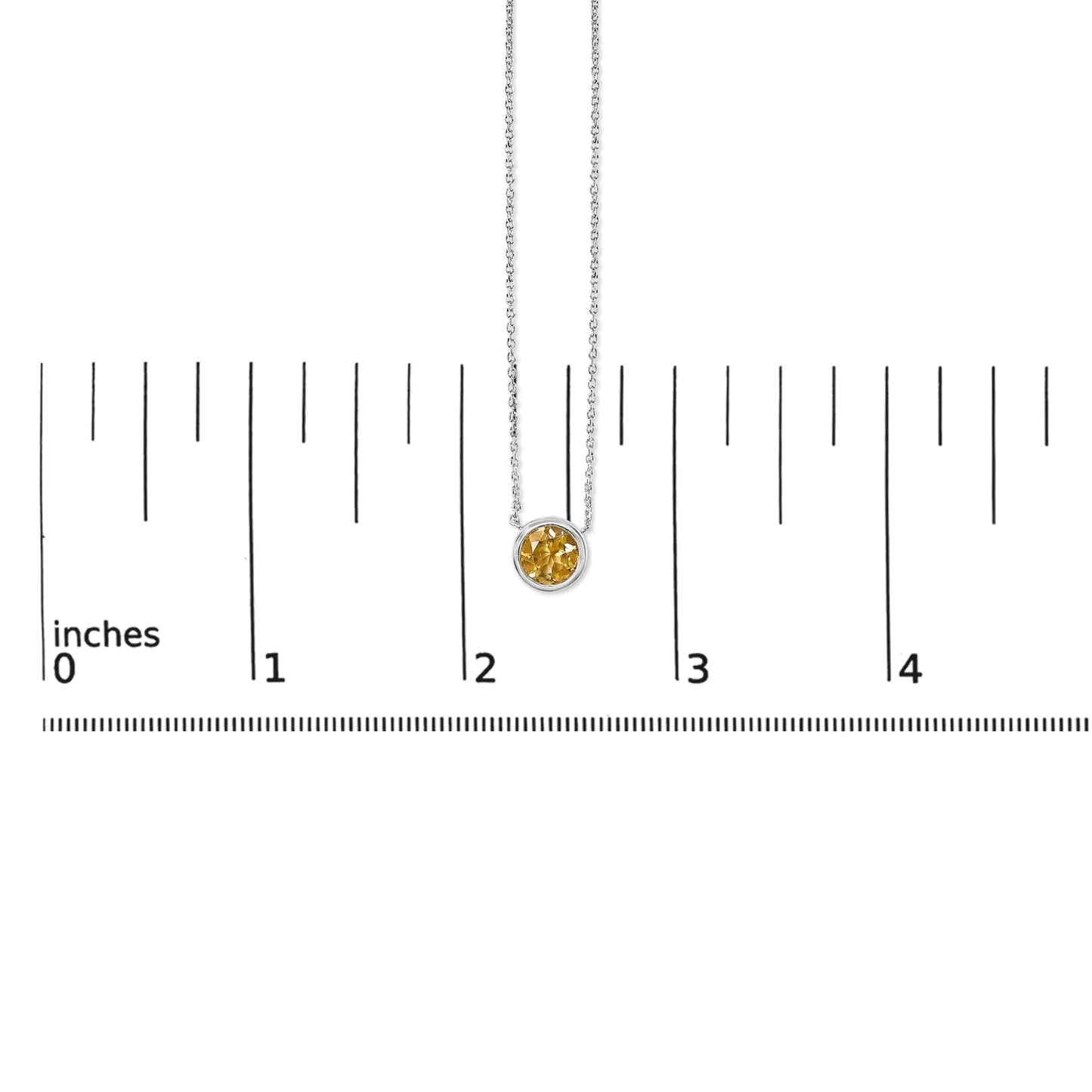 .925 Sterling Silver 7MM Bezel Set Created Purple Amethyst Pendant Necklace - 18" Inches