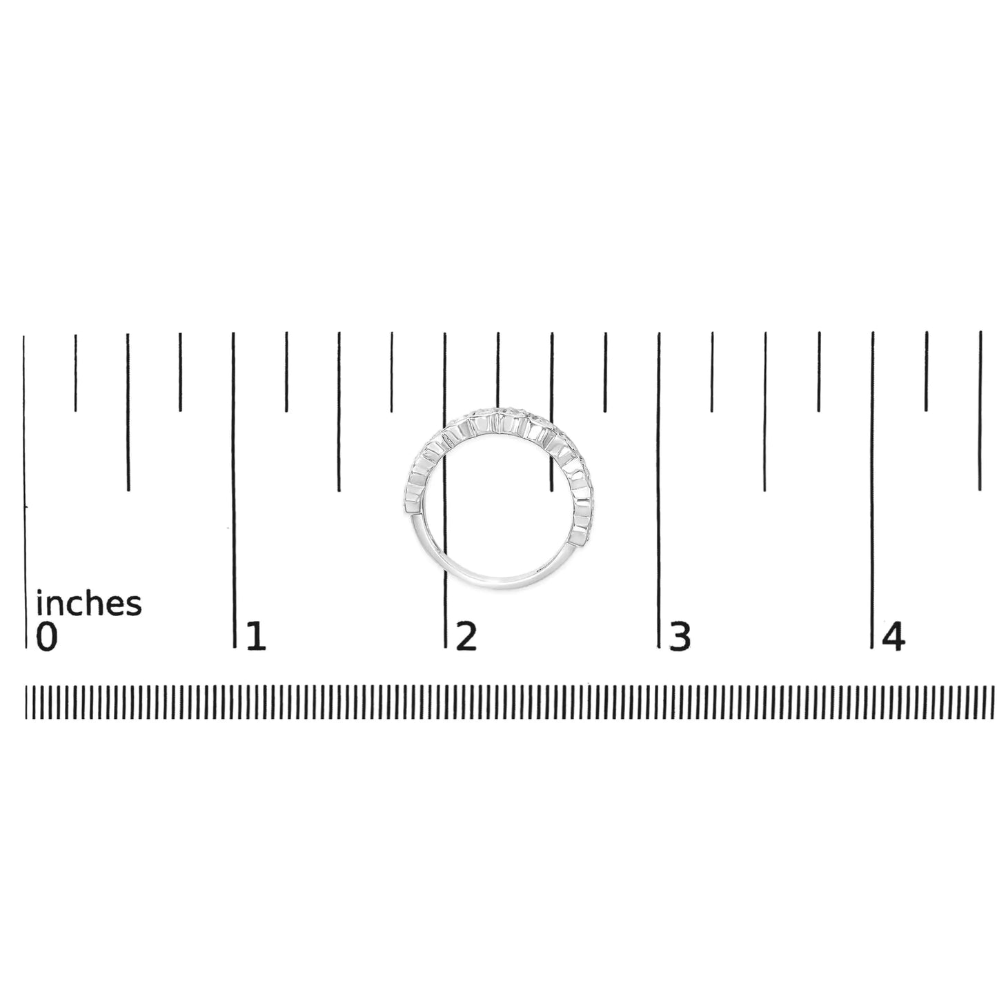 .925 Sterling Silver 1 1/2 Cttw Lab Grown Diamond 11 Row Band Ring (F-G Color, VS1-VS2 Clarity)